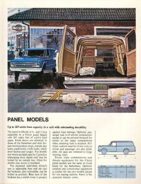 1967 Chevrolet Suburbans and Panels Brochure Page 3